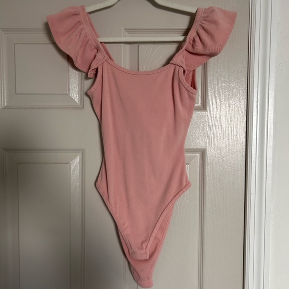 Mi Ami brand pink onesie top with bow - Picture 3 of 3